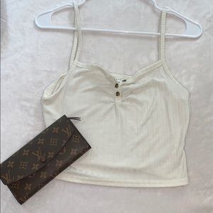 Cream cropped top